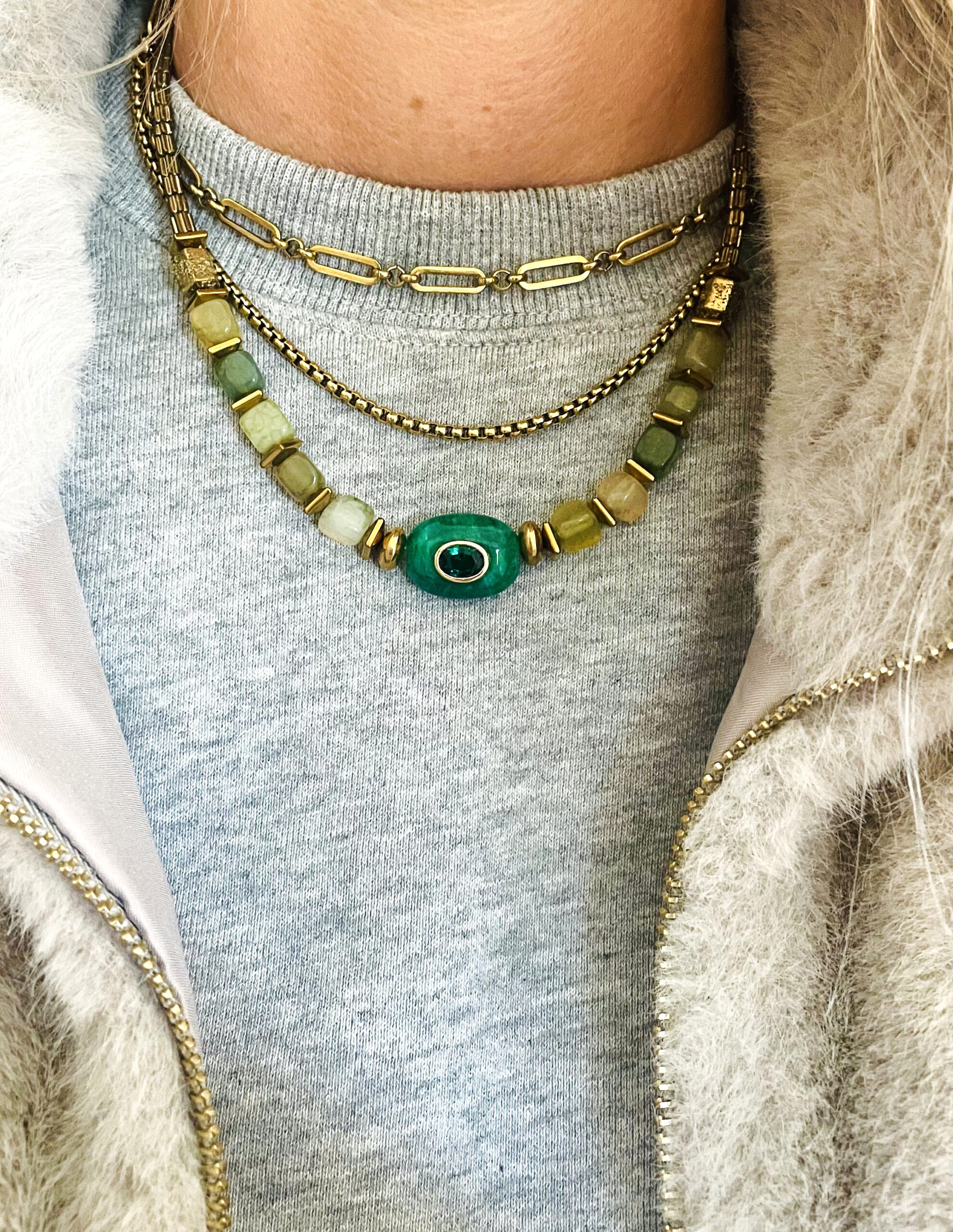 Collier AMELIE vert